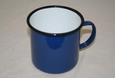 Enamel Tin Mug 8CM Diameter Blue