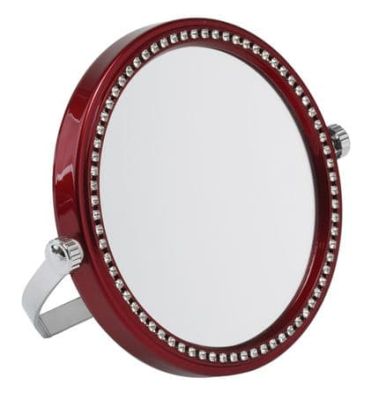 Beautiful Ruby Red Travel Mirror with Swarovski Crystals Mothers Day Birthday Gift. 500/12R
