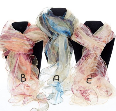Ladies Double Layer Floral Scarf Available in 3 Colours. 54150
