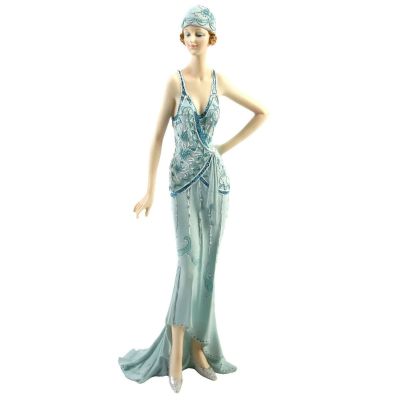 Juliana Collection Broadway Belle Figurine Teal Dress Standing with Hand on Hip 58201