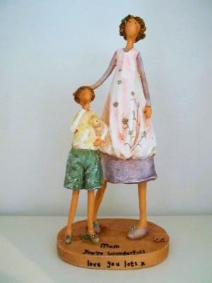 Mother and Son Figurine by Happy Hearts Collection Gift Idea Mothers Day 58539