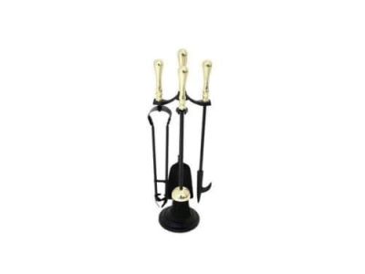 Companion Set With 4 Tools & Stand Brass Handle 593