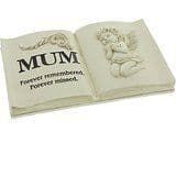  In Loving Memory Memorial Book Shaped Plaque 'Mum' 60938 Bereavement Remembrance