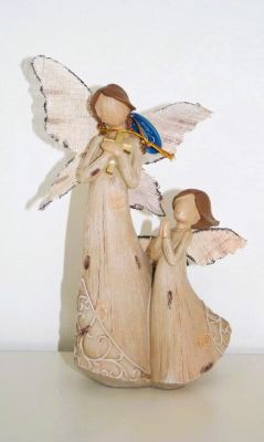 Mother And Child Figurine From The Woodland Angels Range 61027