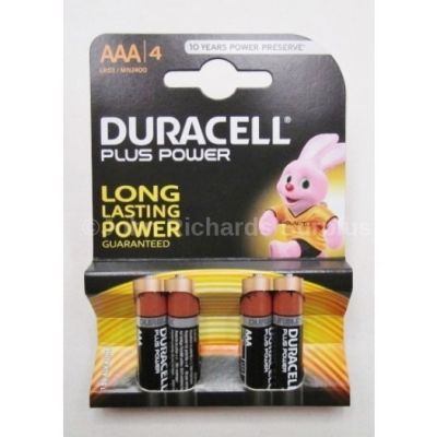 Duracell AAA Batteries x 4