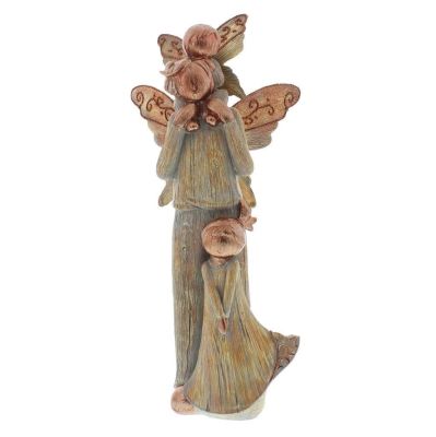 Woodland Angel Father and Children Figurine From The Woodland Angels Range 61394