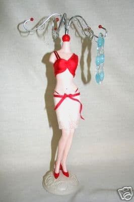 Chic & Sexy Red Dress Mannequin Jewellery Tree 631A01