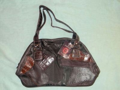 Brown Leather Ladies Tote Bag. LT650-ML