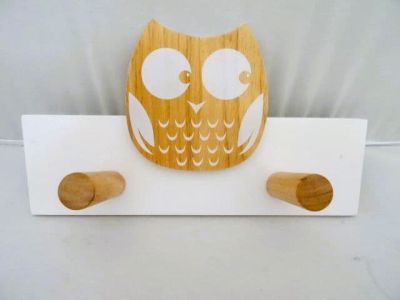 Wooden Coat or Clothes Hooks Owl 680259