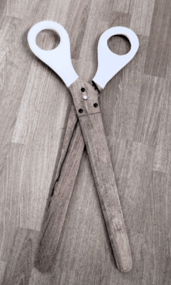 Large Wooden Dress Maker / Art Scissors Wall Art. 690130