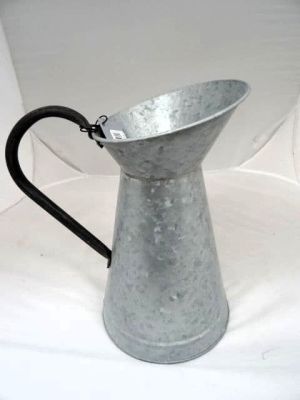 Galvanised Steel Rustic Metal Water Jug / Vase 691071