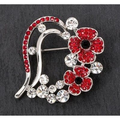 Poppy Heart Brooch From the Equilibrium Range 69148