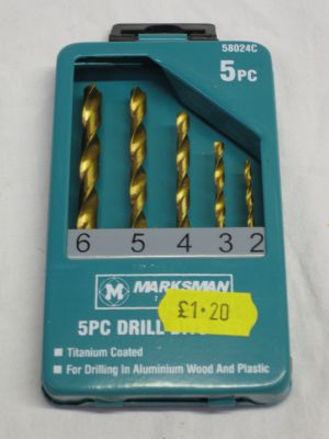 Marksman 5 Piece Drill Bit Set 2-6mm 58024C