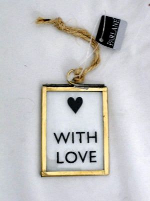 With Love.. Glass Hanging Sign 701064