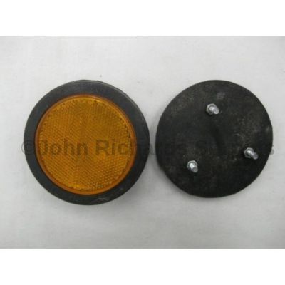 Rubbolite amber round reflector 3 bolt fixing 72/02/00