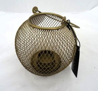 Gold Mesh Basket Tealight Holder 720620 