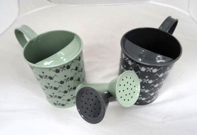 Decorative Metal Love to Grow Watering Can Available in Grey or Green. 721297, 721306