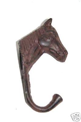 Cast Iron Horses Head Coat Hook/Tack hook 7940