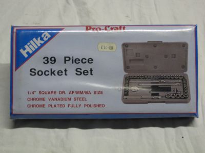 Hilka 39 Piece 1/4" Drive Socket Wrench Set 3-1539-06