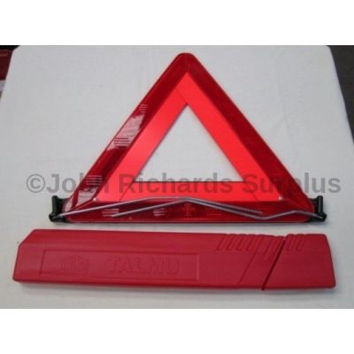 Red warning triangle with case