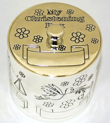 Silver Plated My Christening Box 8845 