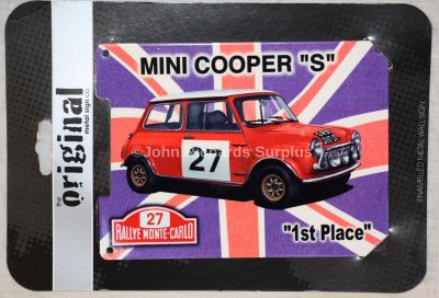 Mini Cooper S Union Flag Small Enamelled Metal wall sign