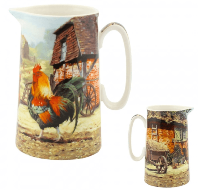 Cockerel & Hen Medium Milk Jug from MacNeil LP92527