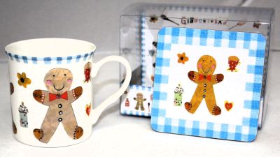 Gingerbread Man Mug and Coaster Set 98281