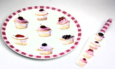 China Cupcakes Server Set Plate & Slice 98589