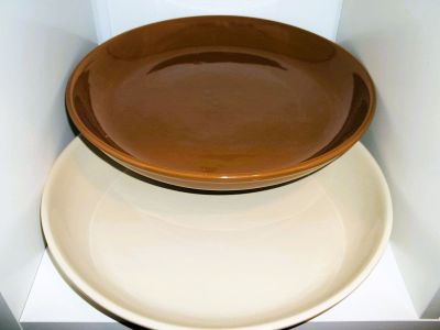Large Shallow Bowl Brown or Cream Colour 9869