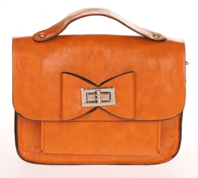 Equilibrium Small Satchel Bag with Bow Available in 2 colours Yellow and Orange 9936/7