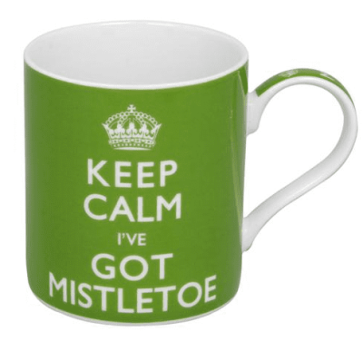 Keep Calm I've Got Mistletoe!!! Christmas Mug Green 99708