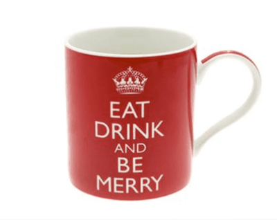 Eat Drink And Be Merry!! Red Christmas Mug Great Gift! 99802