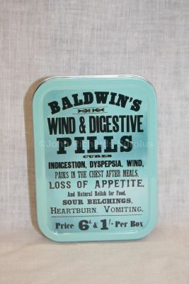 Tobacco Tin Baldwins Wind & Digestive Pills