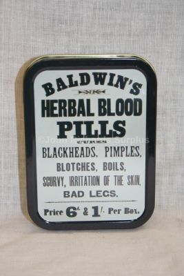 Tobacco Tin Baldwins Herbal Blood Pills