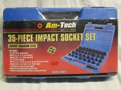 Am-Tech 35 Piece Drive Impact Socket Set I7510