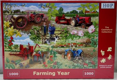 Farming Year 1000 Piece Jigsaw Puzzle Classic Tractor