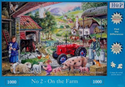 On The Farm Find the Difference 1000 Piece Jigsaw Puzzle David Brown Tractor
