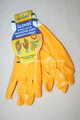 Marksman Nitrile Coated Yellow Gloves size 8 63112c
