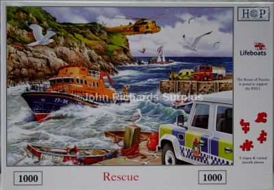 RNLI Rescue 1000 Piece Jigsaw Puzzle Land Rover with Life Boats