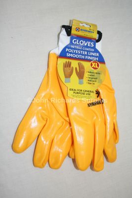Marksman Nitrile Coated Yellow Gloves size 10 63114c