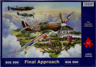 Final Approach Big 500 Piece Jigsaw Puzzle RAF WW2 Spitfire and Lancaster
