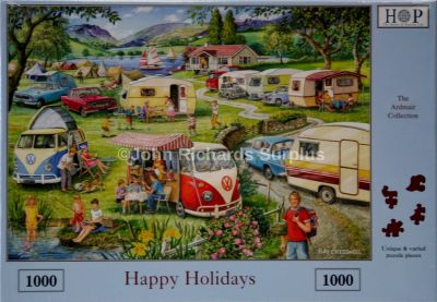 Happy Holidays 1000 Piece Jigsaw Puzzle Volkswagen Campers