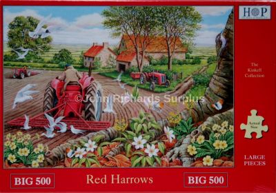 Red Harrows Big 500 Piece Jigsaw Puzzle Massey Ferguson