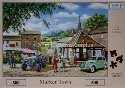 Market Town 500 Piece Jigsaw Puzzle Ferguson Tractor & Ford Popular
