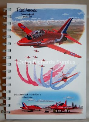 RAF Red Arrows Hardback A5 notebook