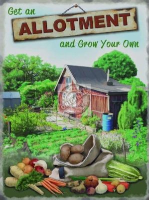 Allotment Grow Your Own Small Metal Sign 200mm x 150mm