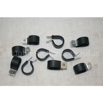 Aluminium 18mm P clip with rubber sleeve protection AS31080 pack x10