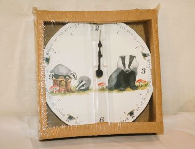 Countryside Animal Wooden Clocks Badger or Fox 15111
