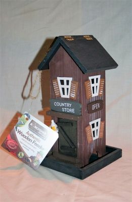Kingfisher Authentic Wooden Bird Seed Feeder Country Store